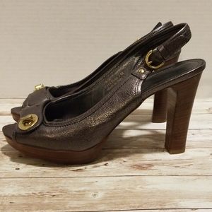 COACH "Keira" Peep Toe Sling Back Heel size 9